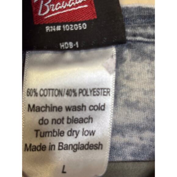 Harley-Davidson baseball tee Y2K burn out large purple and grey Sedalia, MO - Picture 4 of 5